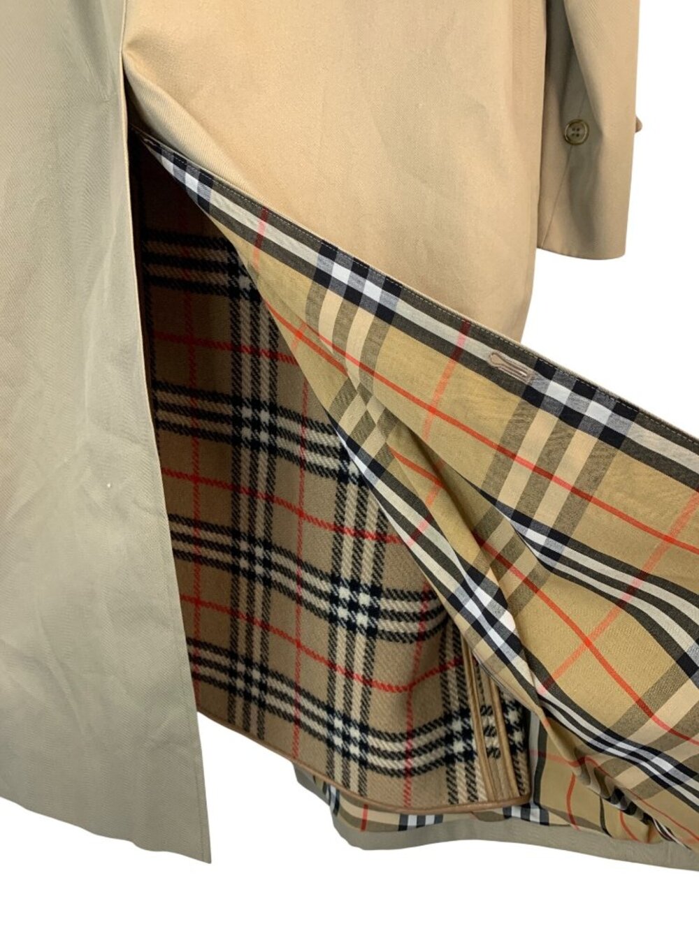 Vintage 80s Burberrys Trench All Weather Womens 10 Long Wool Liner England - Picture 7 of 16